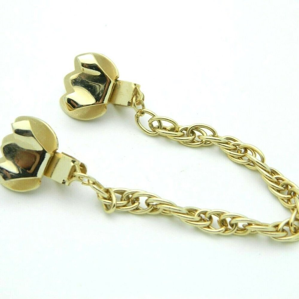 Tulip Flower Gold Tone Vintage Sweater Clips